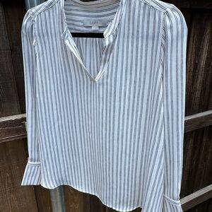 LOFT, PETITE MEDIUM, OFF WHITE WITH BLACK STRIPES